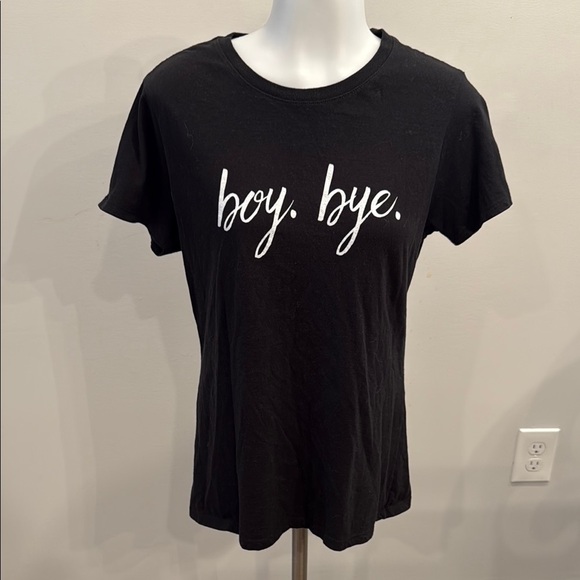 Gildan Boy Bye Women’s Medium Black Graphic Tee Funny - Picture 1 of 5